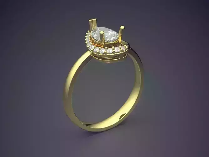 Engagement Ring With Diamonds 1654