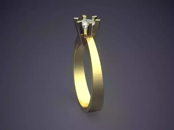 Simple Engagement Ring With Diamond 1639