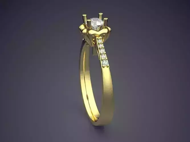 Thin Wedding Ring With Small Diamonds 1641