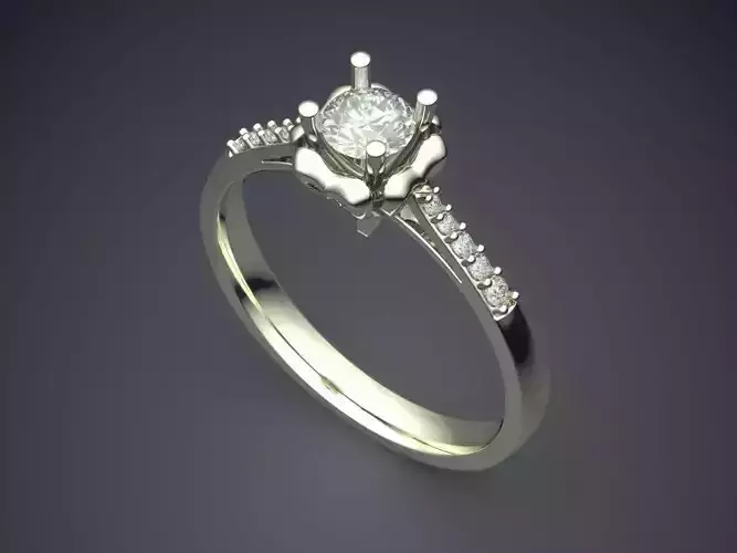 Thin Wedding Ring With Small Diamonds 1641