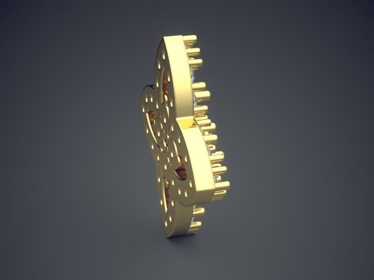 Pretty Unique Shape Pendant 1635 3D print model_3