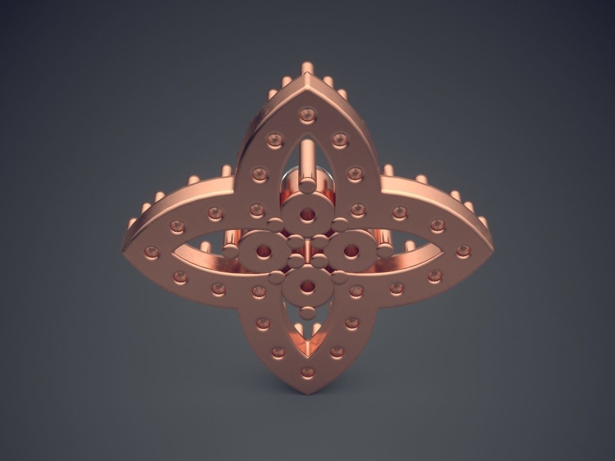 Pretty Unique Shape Pendant 1635 3D print model_2