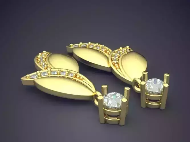 Leaf Shape Earrings 1633