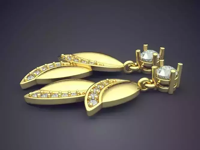 Leaf Shape Earrings 1633