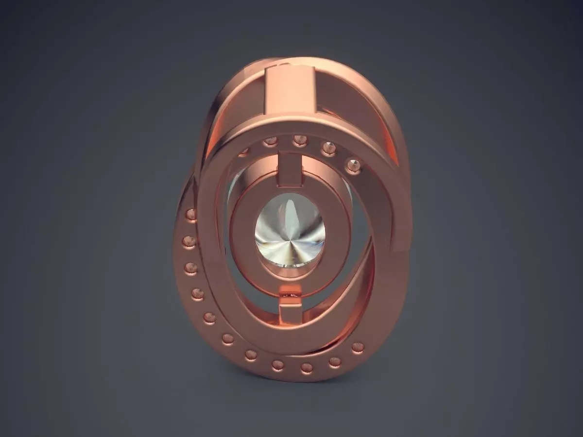 Pendant With Diamonds 1631 3D print model_2