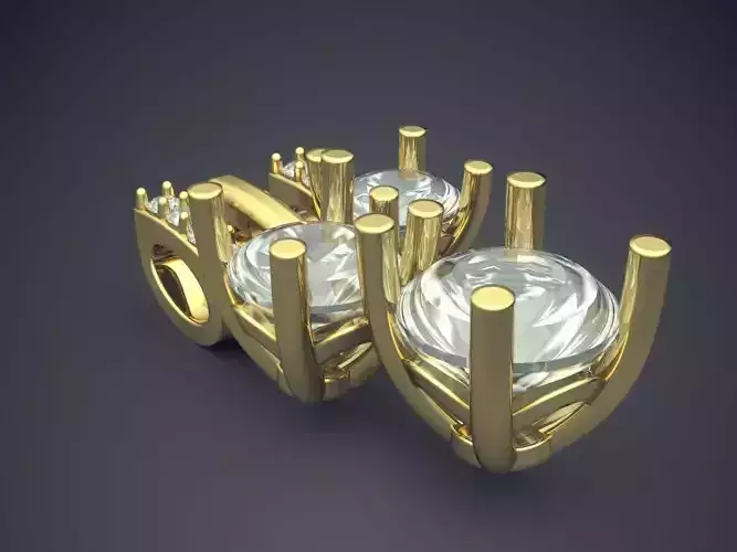 Unique Pendant With Diamonds 1622 3D print model