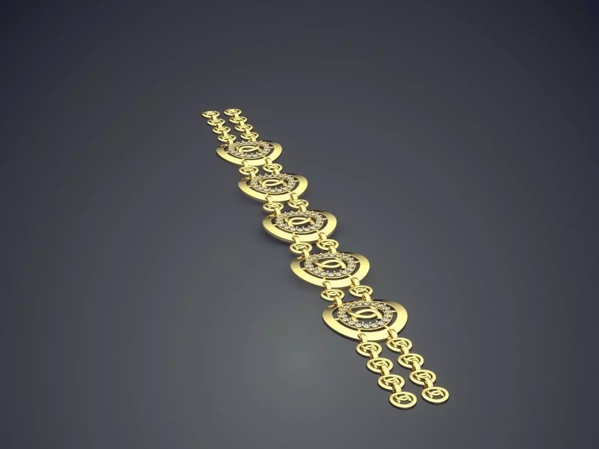 Bracelet With Diamonds 163 3D print model_3
