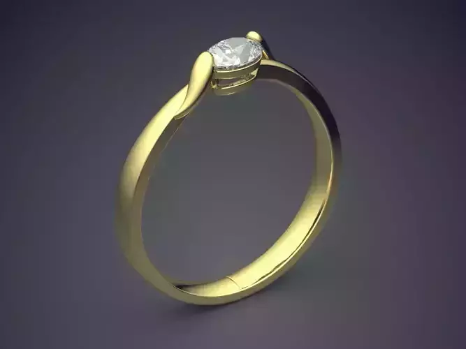 Simple Petite Engagement Ring 1619