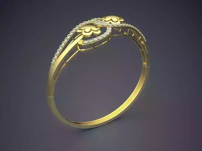 Thin Flower Shape Engagement Ring 1617 3D print model