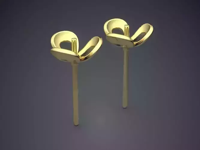 Minimalistic Flower Earrings 1607