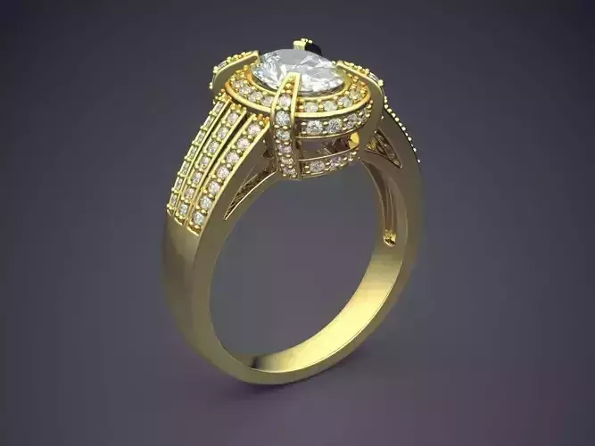 Luxurious Ring With Small Diamonds 1605