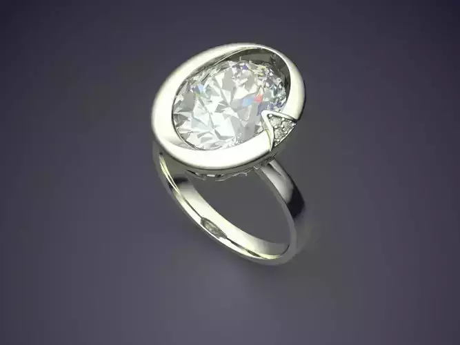 Ring With Big Gem 1602