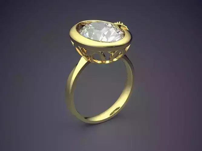 Ring With Big Gem 1602