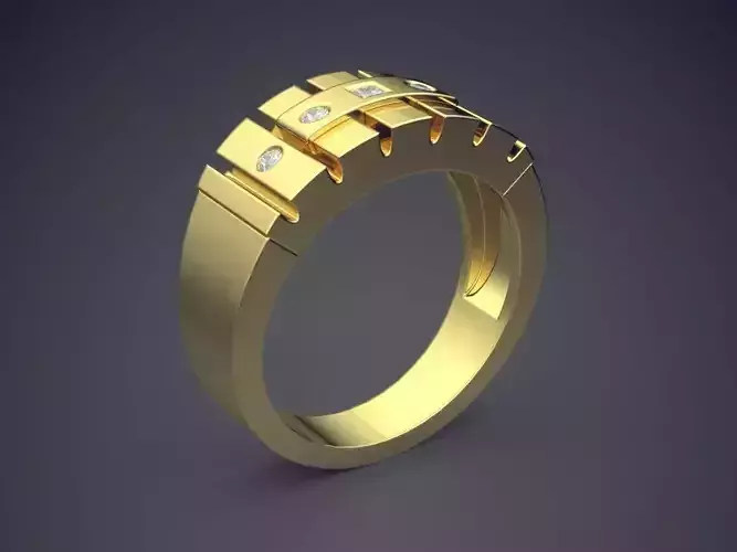 Unique Masculine Ring 1594 3D print model