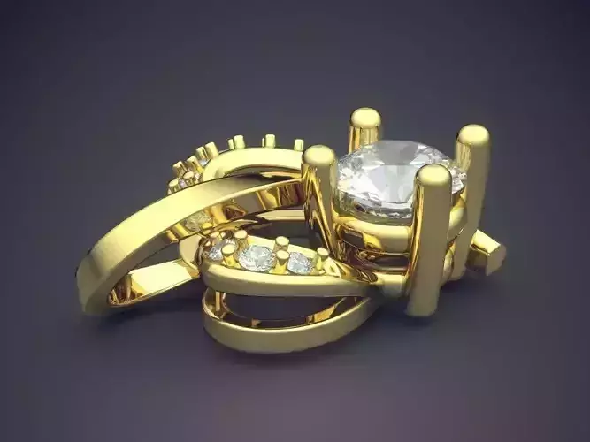 Unique Pendant Shape With Diamonds 1592