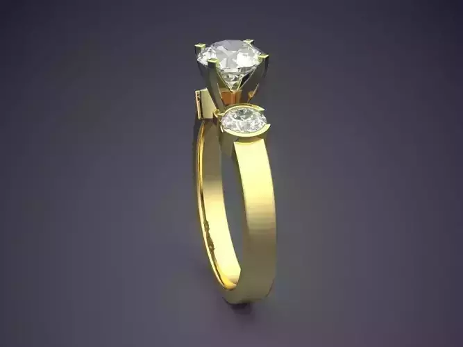 Wedding Ring With Diamonds 1589