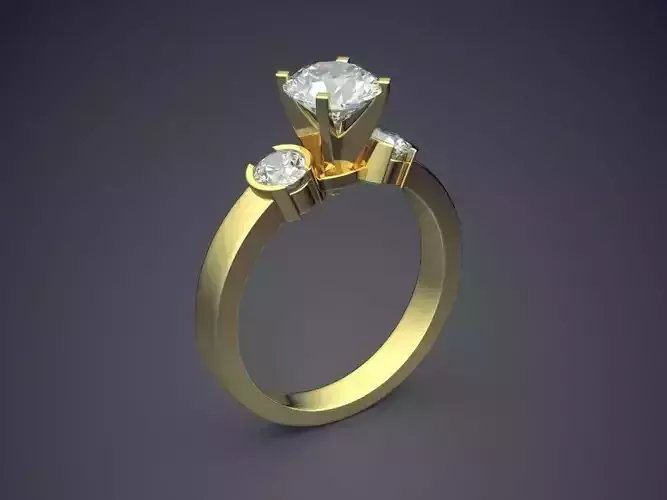 Wedding Ring With Diamonds 1589