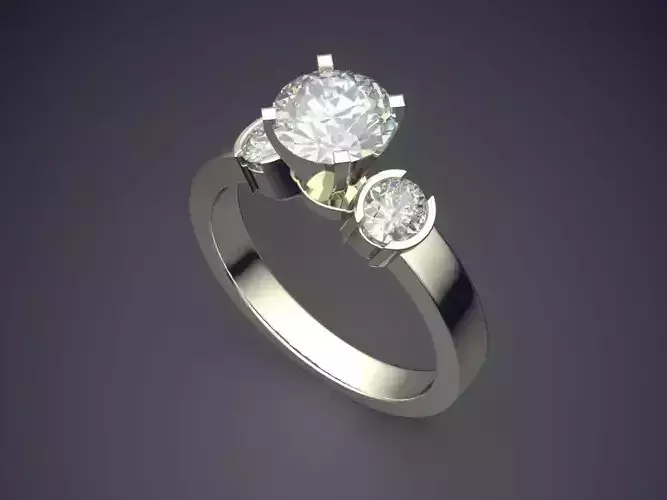 Wedding Ring With Diamonds 1589