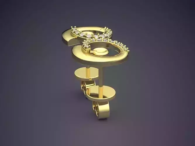 Oval Earrings With Small Diamonds 1590