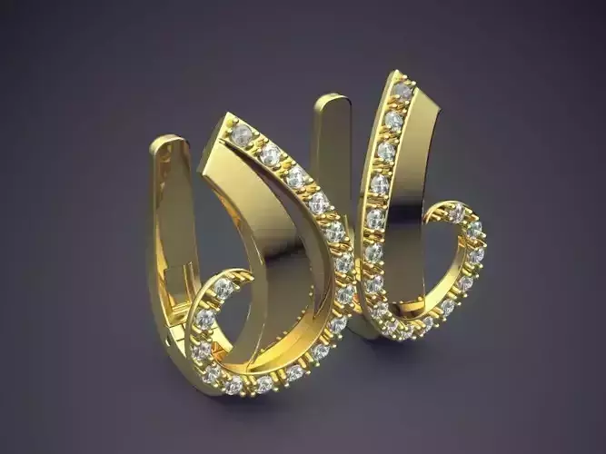 Unique Earrings With Small Diamonds 1586