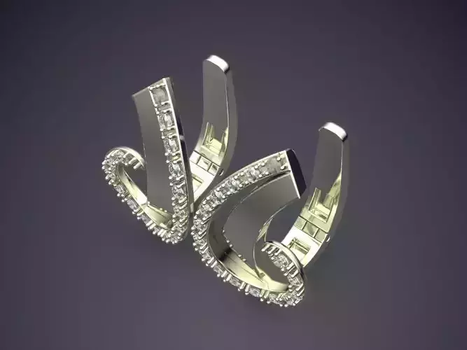 Unique Earrings With Small Diamonds 1586