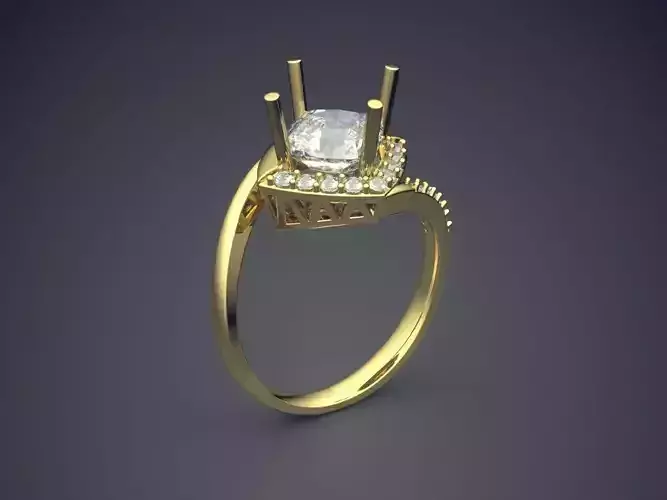 Dainty Ring With Diamonds 1578