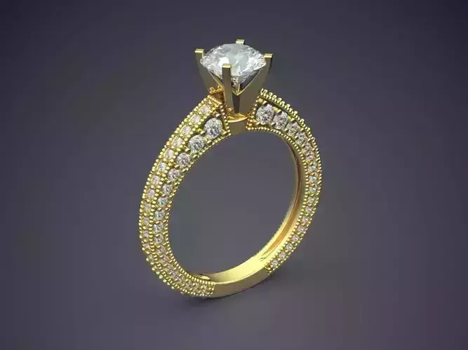 Luxurious Engagement Ring With Diamonds 1565
