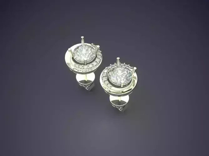 Oval Earrings With Diamonds 1553
