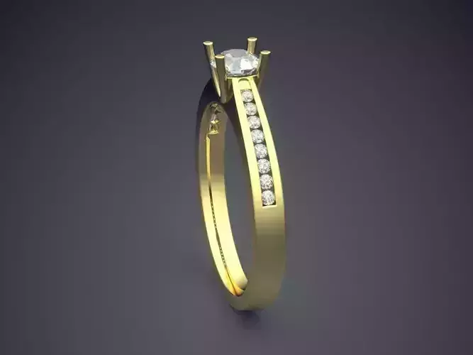 Thin Ring With Small Diamonds 1550