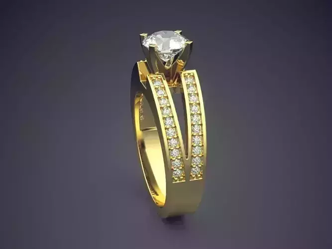 Thick Wedding Ring With Diamonds 1539