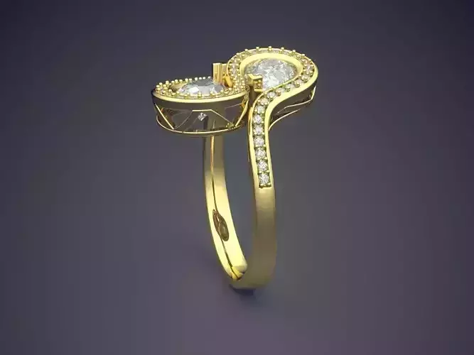 Snake Shape Ring With Diamonds 1536