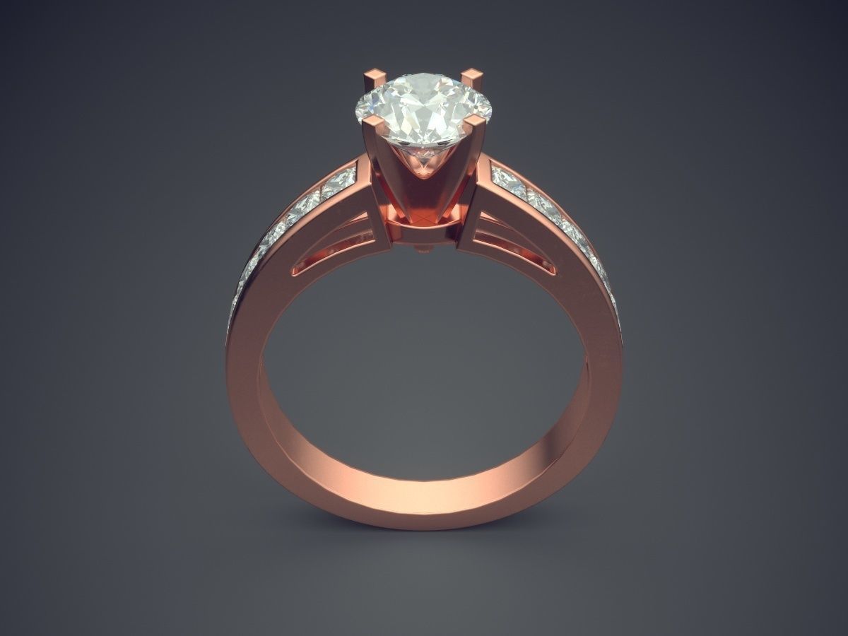 Classy Elegant Diamond Ring 1532 3D print model_2
