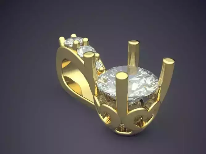 Classic Minimal Crystal Pendant 1527 3D print model