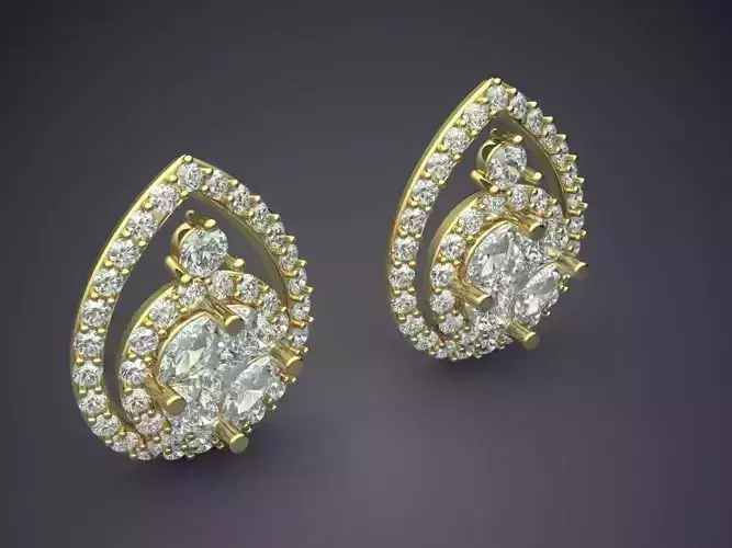 Elegant Earrings With Diamonds 1520