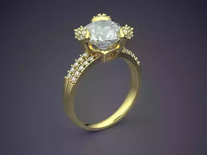 Engagement Ring With Diamonds 1519