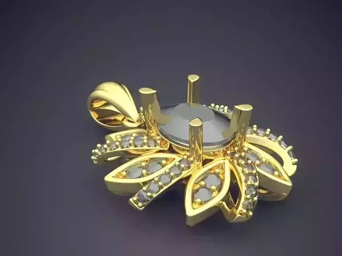 Perfectly Detailed Diamond and Pearl Pendant 1502