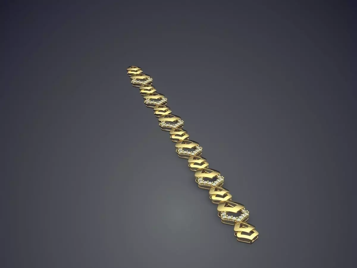 Bracelet 1501 3D print model_3