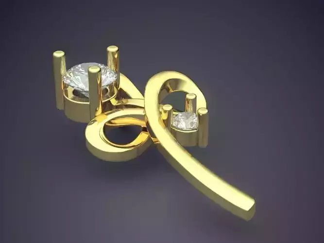 Flower Shape Pendant with Diamonds 1486