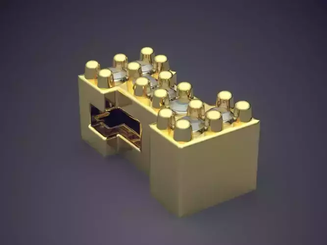 Unique Pendant With Small Diamonds 1481 3D print model