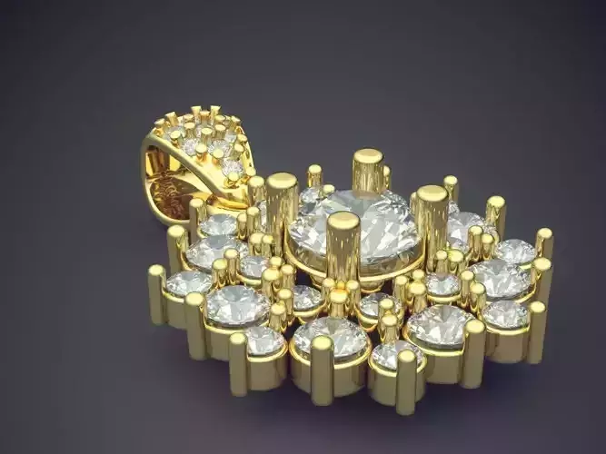 Flower Pendant With Diamonds 1477