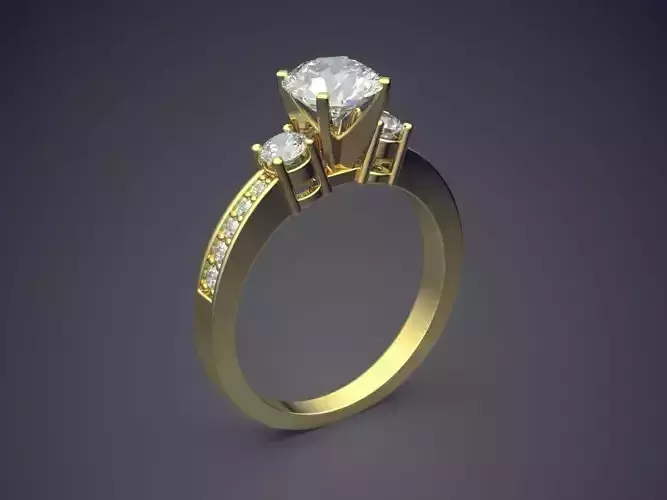 Fancy Engagement Ring With Diamonds 1469