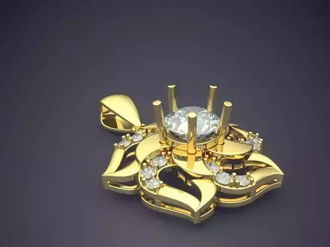 Diamond Flower Pendant 1468