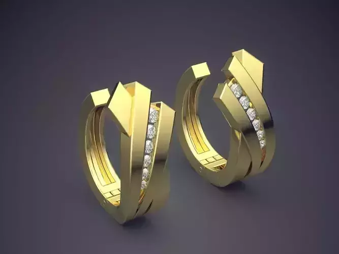 Classy Earrings With Small Diamonds 1457