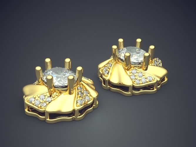 Earrings With Diamonds 1460 3D print model