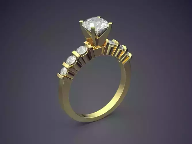 Wedding Ring With Diamonds 1449