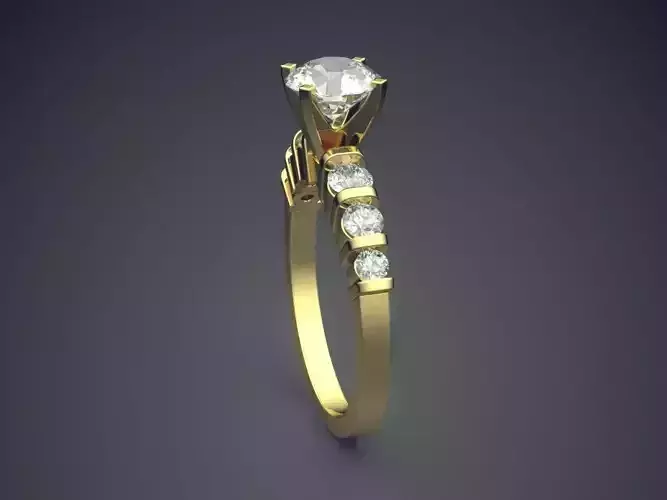 Wedding Ring With Diamonds 1449