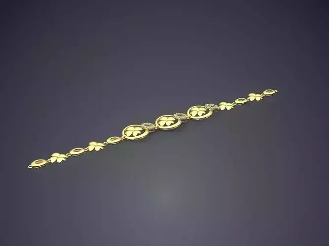 Simple Classic Bracelet With Diamonds 1439