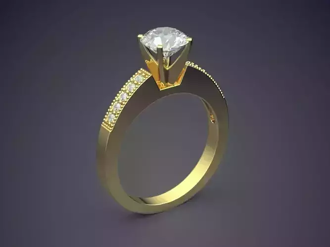 Ring With Diamonds 1434 3D print model