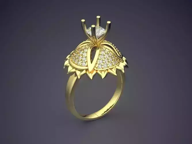 Elegant Ring With Small Diamonds 1436