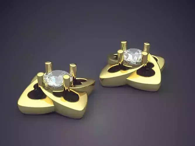 Earrings With Round Diamond 1433